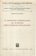 Il principio d'efficienza in scienza dell'amministrazione