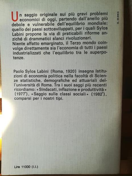 Il sottosviluppo e l'economia contemporanea - Paolo Sylos Labini - 2