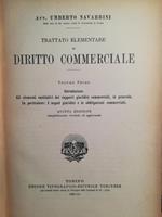 Trattato elementare di diritto commerciale. I. II