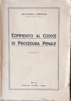 Commento al codice di procedura penale, vol. II - Antonino Cordova - copertina