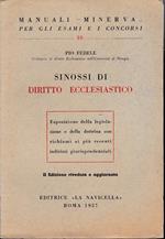 Manuali Minerva. Sinossi di Diritto Ecclesiastico