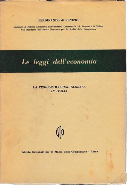 Le leggi dell'economia. La programmazione globale in Italia vol. 5° - copertina