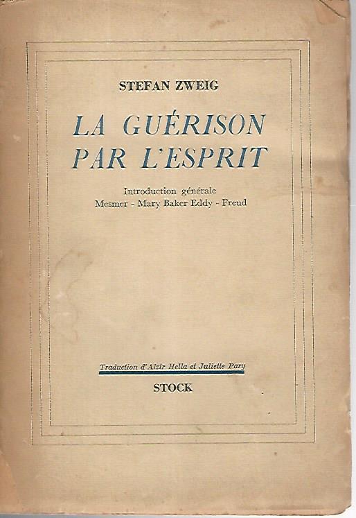 La guerison par l'esprit - Stefan Zweig - copertina