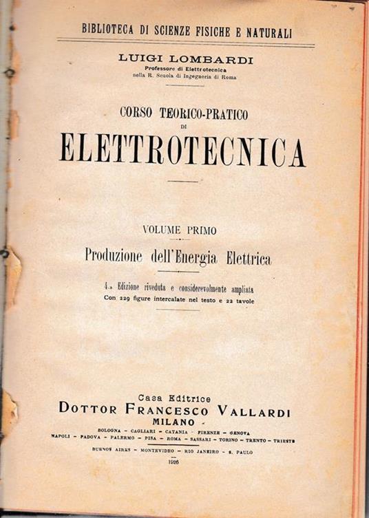 Corso teorico-pratico di Elettrotecnica 2 volumi - Laura Lombardi - copertina