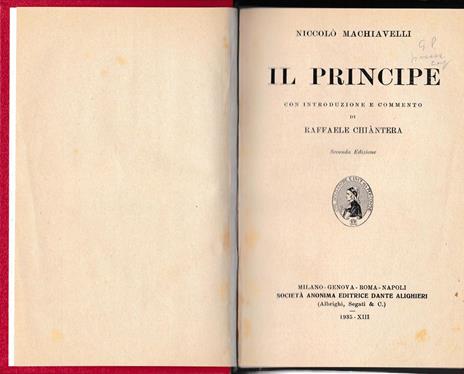 Il Principe - R. Chiàntera - copertina