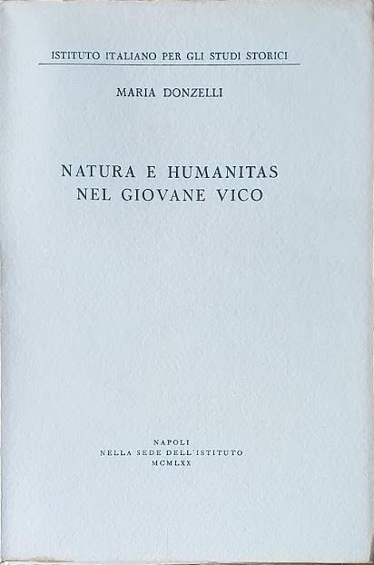 Natura e humanitas nel giovane Vico - Maria Donzelli - copertina