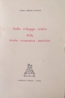 Sullo sviluppo critico della teoria economica marxista nell'Unione Sovietica - copertina