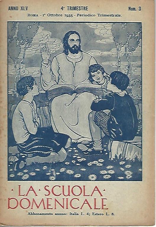 La scuola domenicale. Rivista 4 trimestre. 1 ottobre 1935 - copertina