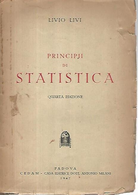 Principii di statistica - Livio Livi - copertina