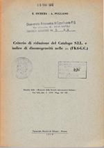 Criterio di riduzione del Catalogo S.I.L. e indice di disomogeneità nelle (FK4-G.C.)