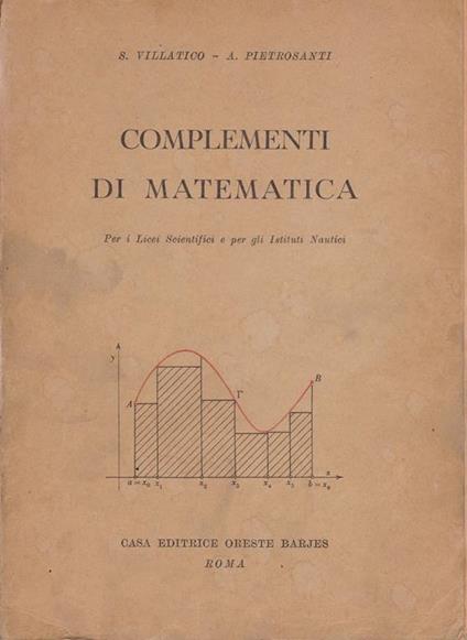 Complementi di matematica - S. Villatico - copertina