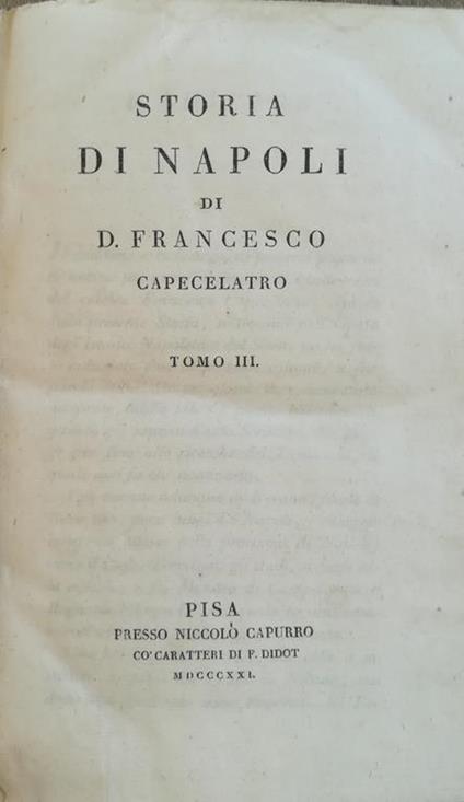 Storia di Napoli. III. IV - Francesco Capecelatro - copertina