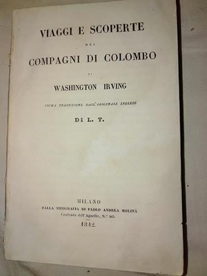 Viaggi e scoperte dei compagni di colombo - Washington Irving - copertina