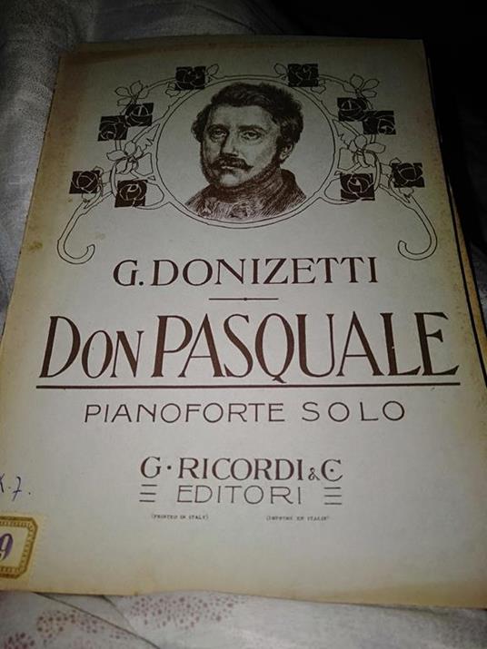 Don Pasquale pianoforte solo - Gaetano Donizetti - copertina