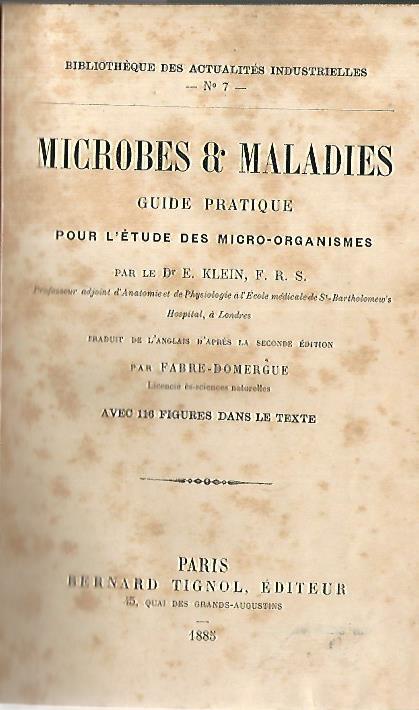 Microbes & maladies - Norma Klein - copertina