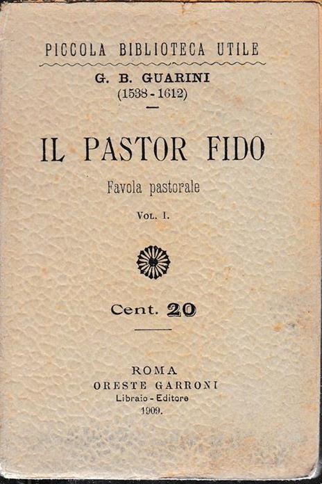 Il pastor Fido. Favola pastorale vol. 1 - copertina
