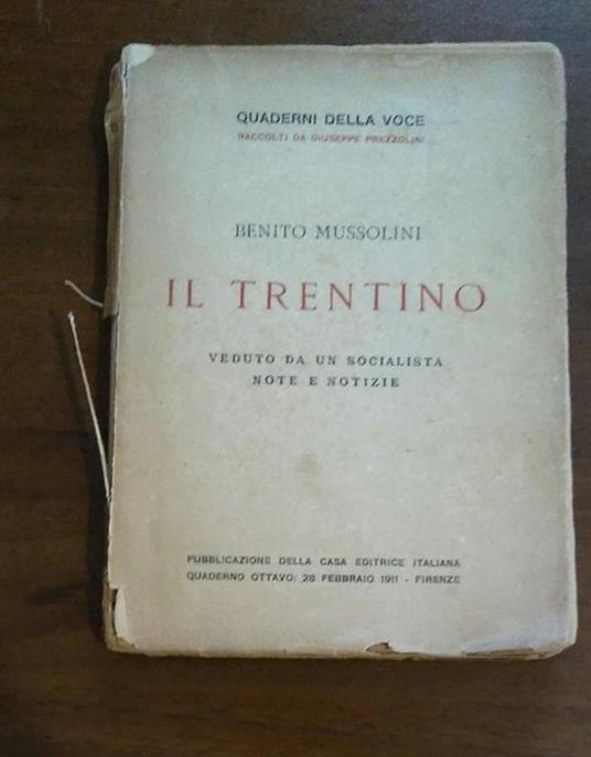 Il Trentino - Benito Mussolini - copertina