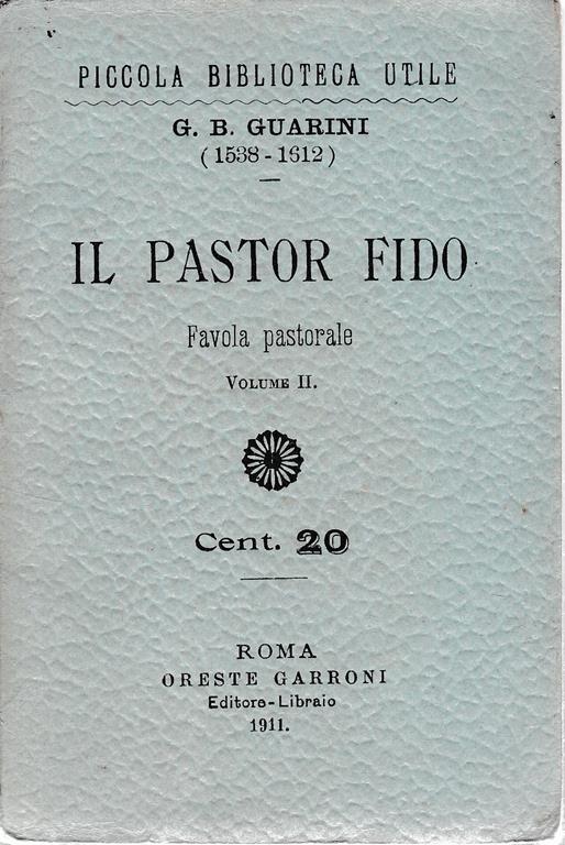 Il pastor Fido. Favola pastorale vol. 2 - copertina