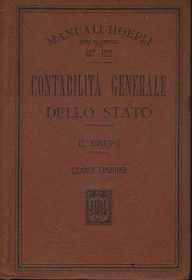 Contabilità generale dello stato - Enrico Bruni - copertina