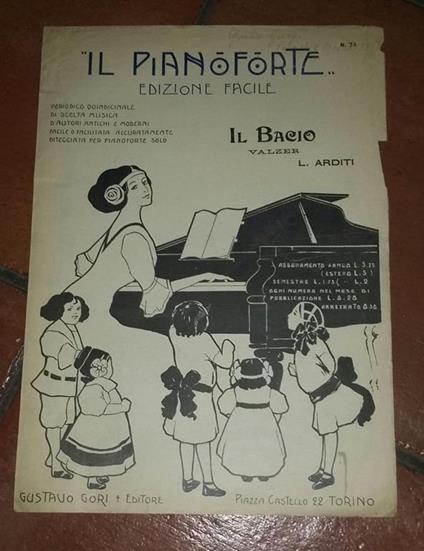 Il pianoforte Il bacio - Luigi Arditi - copertina