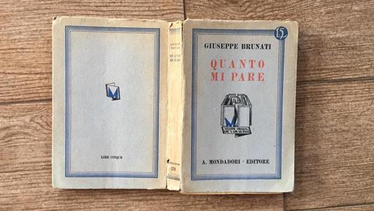 Quanto mi pare - Giuseppe Brunati - copertina