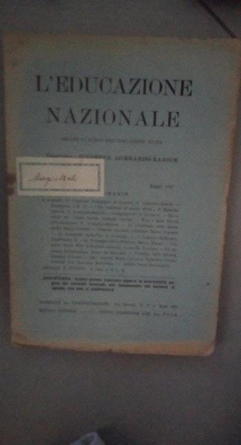 L' educazione nazionale - Giuseppe Lombardo Radice - copertina