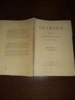 La critica Rivista di letteratura, storia e filosofia