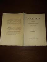 La critica rivista di letteratura, storia e filosofia