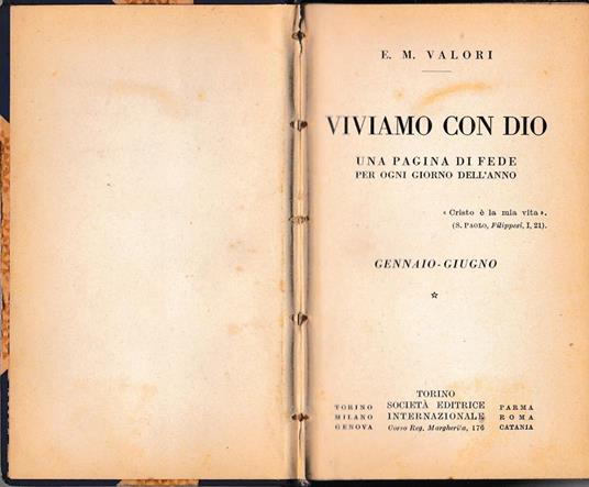 Viviamo con Dio. Una pagina di fede per ogni giorno dell'anno, Gennaio - Giugno - copertina