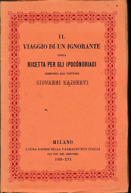 Il viaggio di un ignorante - Giovanni Rajberti - copertina