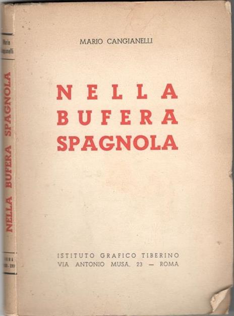 Nella bufera spagnola - Mario Cangianelli - copertina