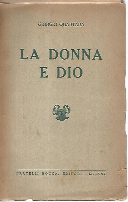 La donna e Dio - Giorgio Quartara - copertina