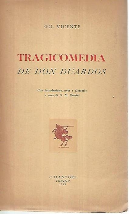 Tragicomedia de Don Duardos - Gil Vicente - copertina