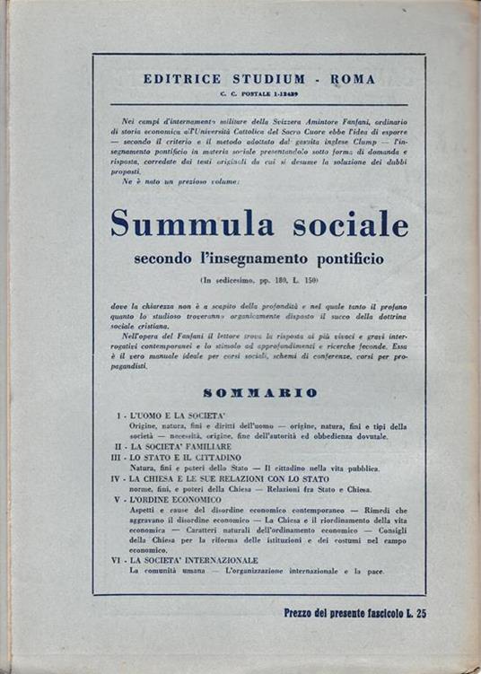 Studium. Rivista di vita e cultura professionale, anno XLI, n. 11 Novembre 1945 - 2