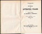 Storia della Letteratura Italiana 2° vol. Dal rinascimento al rinnovamento