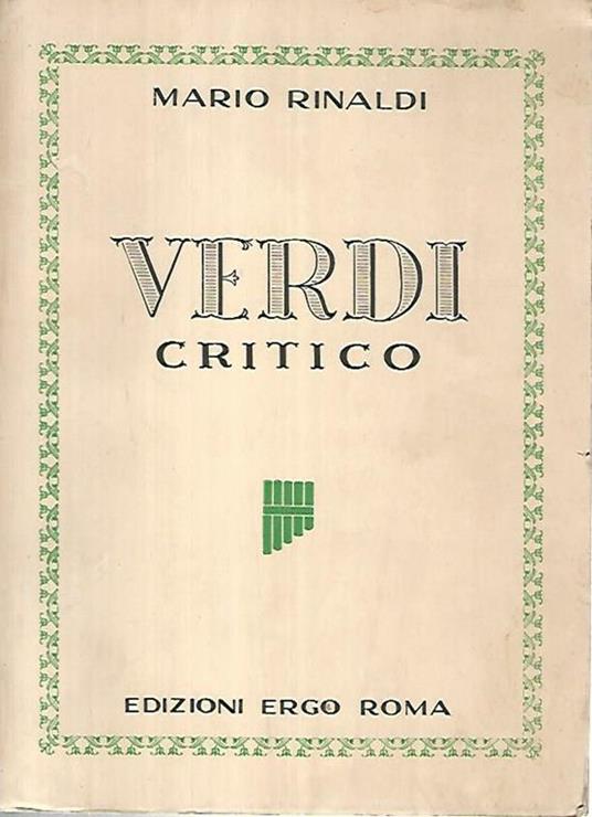 Verdi critico - Mario Rinaldi - copertina