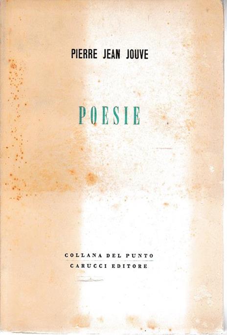 Poesie vol. 3° - Pierre Jean Jouve - copertina