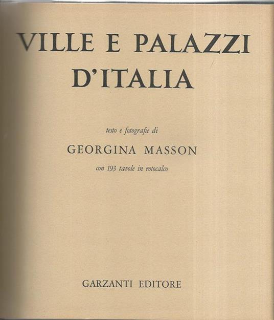 Ville e palazzi d'Italia - Georgina Masson - copertina