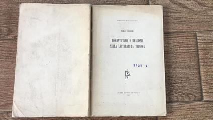 Romanticismo e realismo nella letteratura tedesca - Paolo Chiarini - copertina