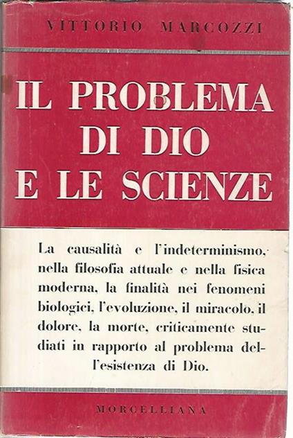Il problema di Dio e le scienze - Vittorio Marcozzi - copertina