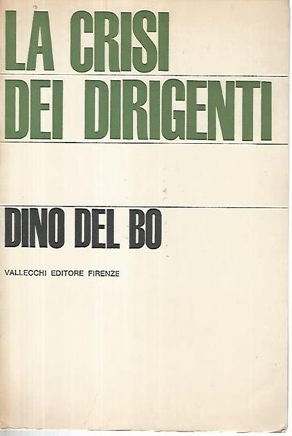 La crisi dei dirigenti - Dino Del Bo - copertina