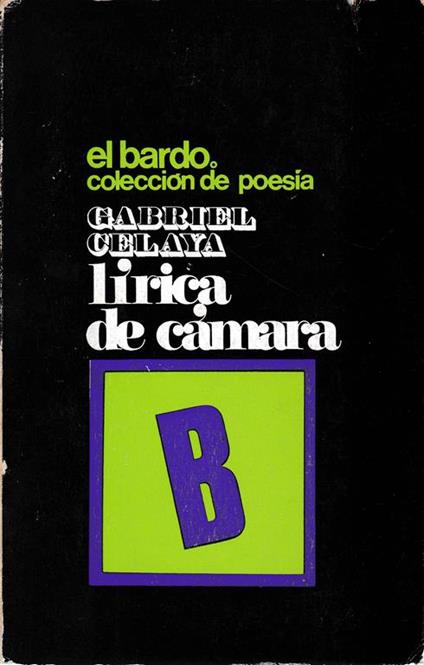 Lírica de cámara - Gabriel Celaya - copertina