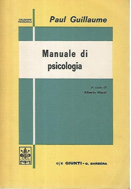 Manuale di psicologia - Paul Guillaume - copertina