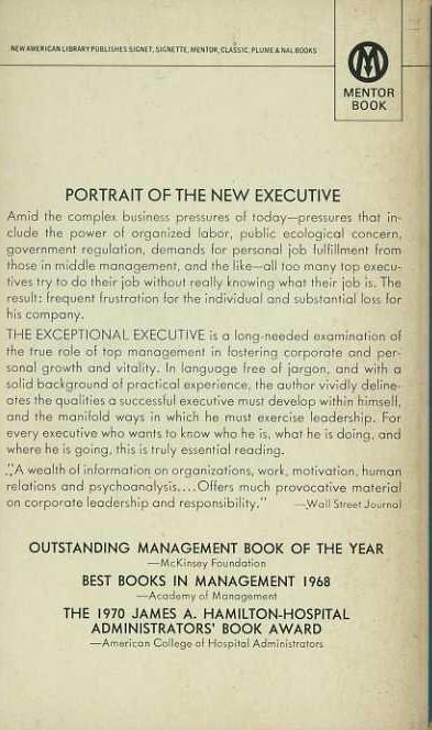 The exceptional executive. A psychological conception - Harry Levinson - 2