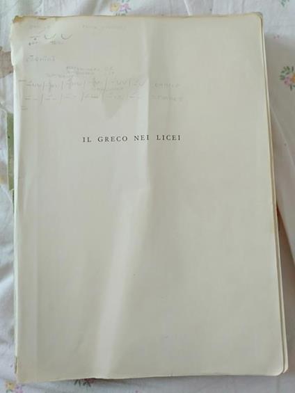 Il greco nei licei manuale per lo studio del greco nei licei classici seconda edizione - Guido Silvestro - copertina