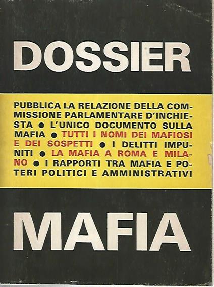 Dossier mafia - Alberto Consiglio - copertina