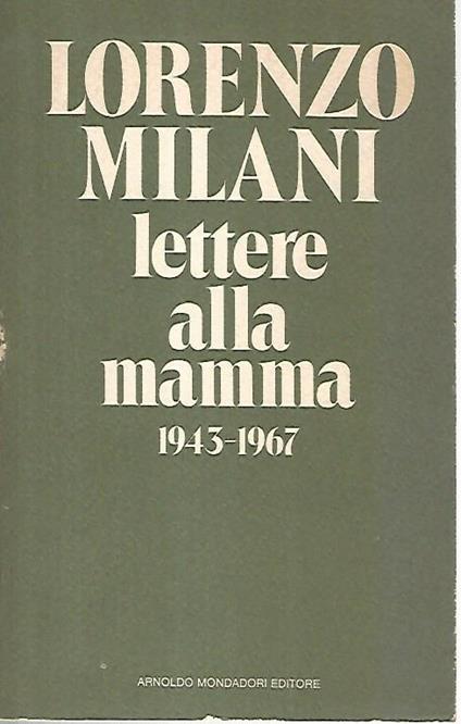 Lettere alla mamma - Lorenzo Milani - copertina