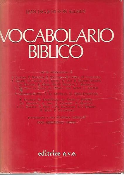Vocabolario biblico - Jean-Jacques von Allmen - copertina