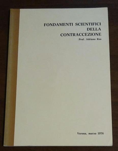 Fondamenti Scientifici Della Contraccezione - copertina