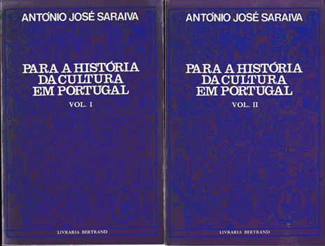 Para a història da cultura em Portugal, 2 volumi - copertina